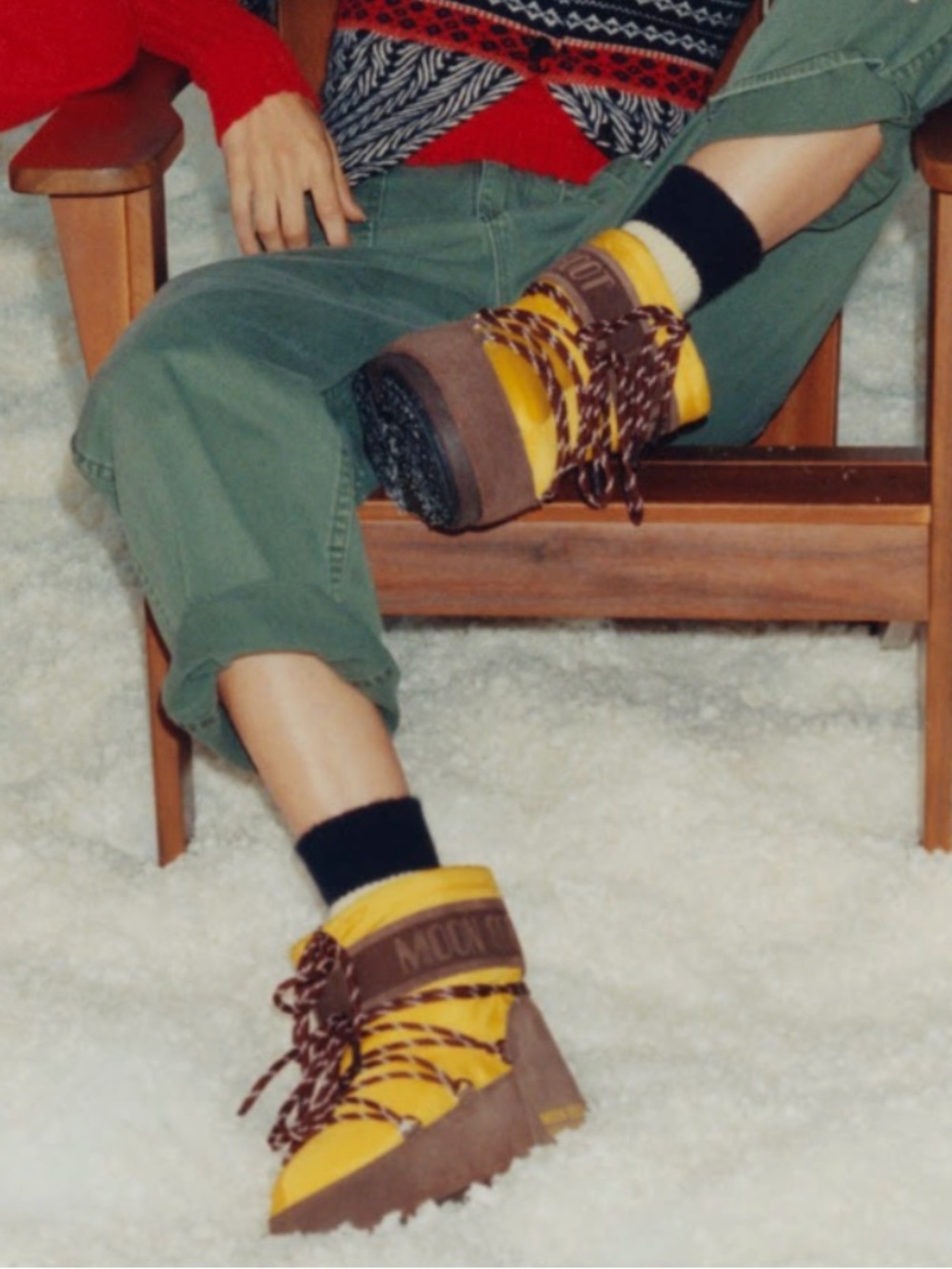 Moonboot x Guest In Residence Icon Low Boot in sunflower cocoa NWT